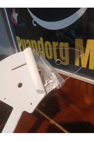 Elektro Gitar Pickguard Şeffaf 12 Delik H/s/s Özel Tasarım Şeffaf Strat Ön/arka