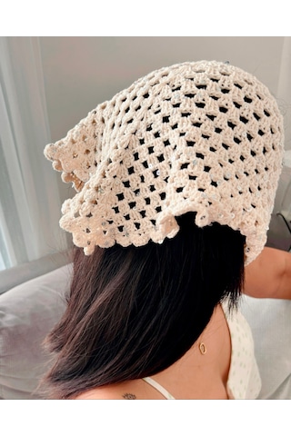 Shimmer Bandana Cream Bandana Açık Krem