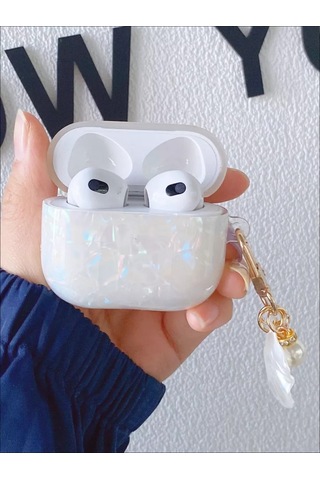Cronax Airpods Uyumlu 3 İçin Anahtarlıklı Silikon Kulaklık Kılıfı 208674552 Beyaz