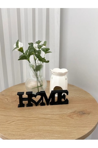 Home Yazılı Dekoratif Biblo Ve Masaüstü Ev Ofis Süs Eşyası Siyah