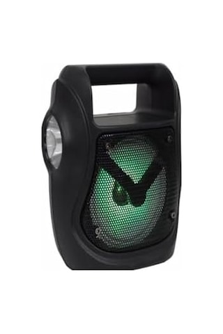Işıklı 4" Taşınabilir 5w Bluetooth Hoparlör El Fenerli Fm Radyo Usb/tf/aux Destekli Extra Bass