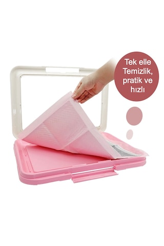 Taşınabilir Köpek Eğitim Tuvaleti - Kapalı Köpekler İçin Lazımlık, Kedi Kumu Kutusu Ve Ped Tutucu