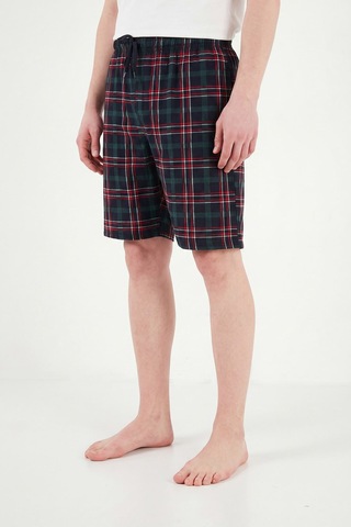 Buratti Pamuklu Regular Fit Bağlamalı Cepli 2'li Pijama Paket Şort Erkek Şort 6574004s2 Yeşil-siyah-bordo