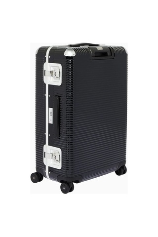 Fpm Milano Fpm Milano Bank Light Spinner 76 Kabin Boy, Deri Detaylı Tasarım Valiz Bavul & Valiz Siyah