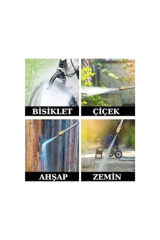 Şarjlı Oto Yıkama Bahçe Sulama Tabancası Makinesi Yüksek Basınçlı Renkli