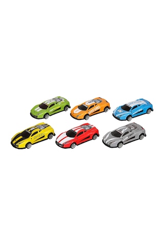 1/32 Ölçekli Metal Çek Bırak Sport Araba Oyuncak 1 Adet Turuncu-kırmızı-mavi-yeşil-sarı-gri