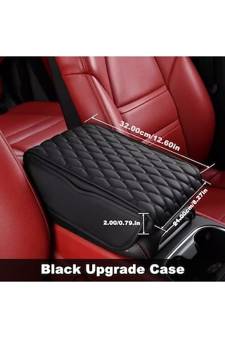 Siyah Seametal Araba Kol Dayama Pedi Kalınlaşmak Bellek Köpük Merkezi Konsol Araba Dirsek Dinlenme Yastığı Depolama Cep With Side Pocket