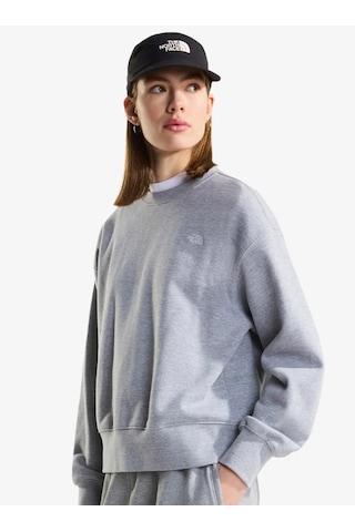 The North Face Nf0a8hby-cqo Essential Simple Dome Boxy Os Crew Kadın Sweatshirt Gri