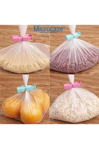 Microcase Plastik Poşet Saklama Malzemesi Ağız Kapama Aleti Kıskacı - Al5306 20 Adet