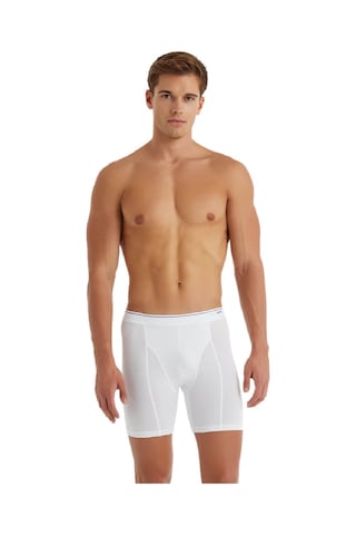 Blackspade 9216 Tender Cotton Erkek %92 Pamuk Uzun Retro Boxer Beyaz