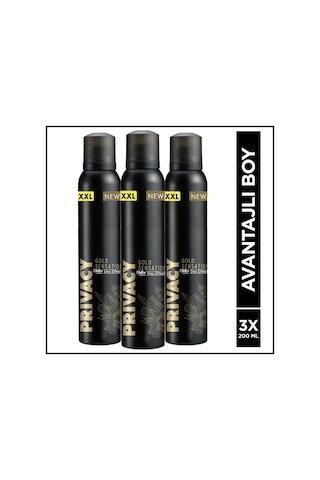 Privacy Gold Sensation Erkek Sprey Deodorant 3 x 200 ML