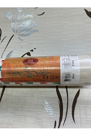 Gümüş Çiçekli Dokulu Duvar Kağıdı 55110 Çok Renkli