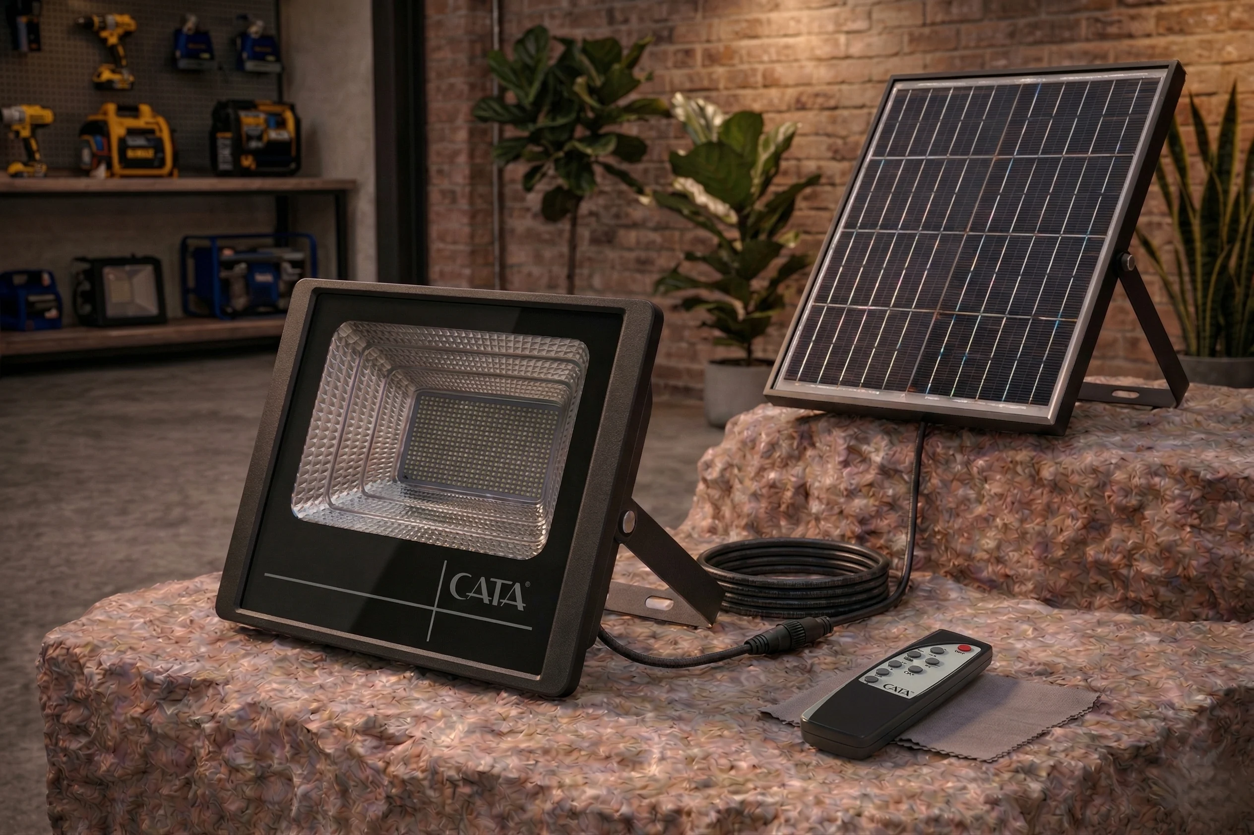 Cata Amazon 300w Beyaz Işık Solar Projektör Kumandalı