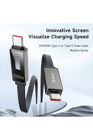 Moly Mcdodo Ca-4470 1.2m Pd 100w Ritim Serisi Işık Ekranı C Tip-c Veri Kablosu