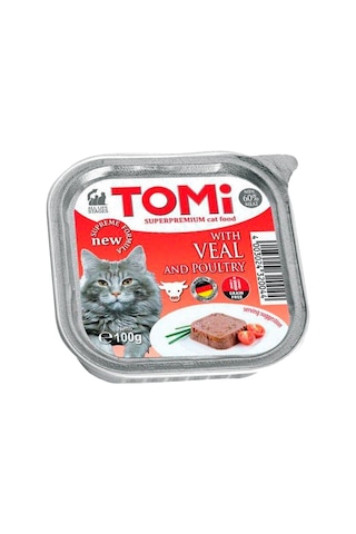 Tomi Dana Etli ve Kümes Hayvanlı Pate Yetişkin Kedi Yaş Maması 100 G