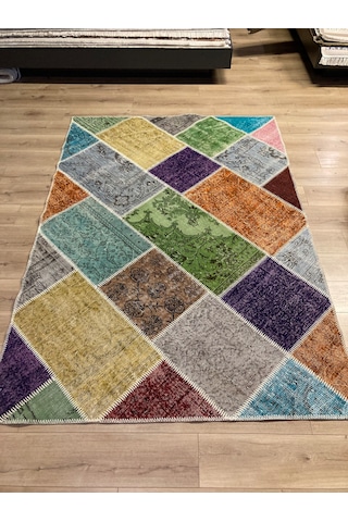 Tuğra Halı El Dokuma Patchwork Yün Halı 160 X 230