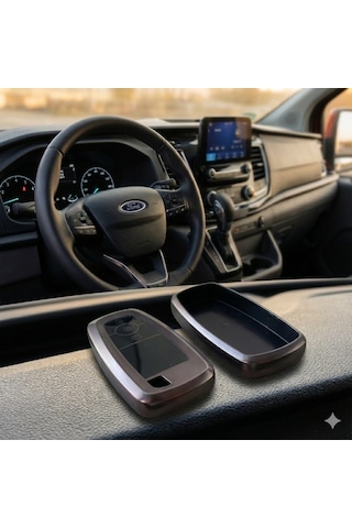 Ford Custom Uyumlu Smart 3 Buton Silikon Oto Anahtar Kumanda Kabı Kılıf Gri