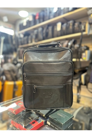 Trg Polo Siyah Hakiki Deri El & Omuz Çantası Siyah