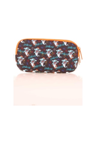 Kaukko Kids 3 Bölmeli Kalem Çantası Cube Shark Siyah L8175