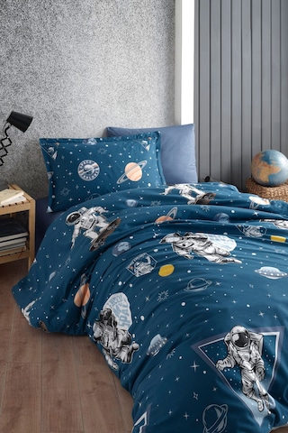 Nordqueen %100 Pamuk Tek Kişilik Nevresim Seti Galaxy