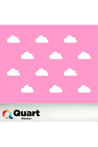 40 Adet Bulut Sticker, Çocuk Odası Sticker, Duvar Sticker,