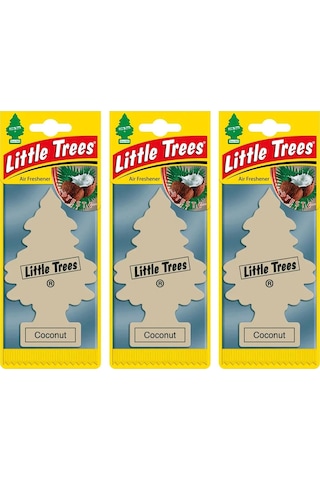 Little Trees 3'Lü Set Coconut - H. Cevizi Oto Kokusu Beyaz