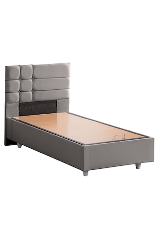 Almada İkili Set, Almada Tek Kişilik Baza Başlık Seti Gri 100 x 200