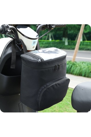 Springsun Elektrikli Bisiklet Ön Direk Çantası, Dokunmatik Telefon Çantası İle Siyah, Büyük Kapasiteli, Dayanıklı Malzeme, Kolay Kurulum