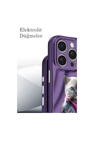 Apple iPhone Uyumlu 14 Pro Kılıf Crew Desenli Kapak - Çiçek Beyaz