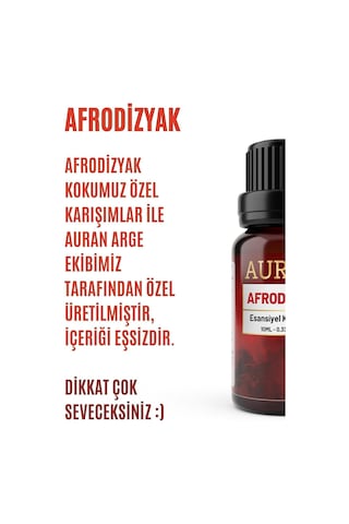 AURAN Afrodizyak Esansiyel Uçucu Koku Yağı Buhurdanlık Yağı 10ML