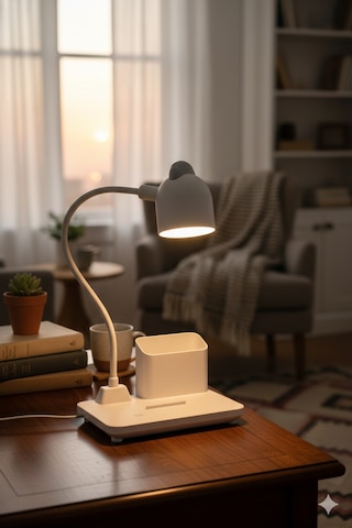 Şarjlı Led Masa Lambası Kalemlikli - 3 Modlu Pratik Masa Lambası Renkli