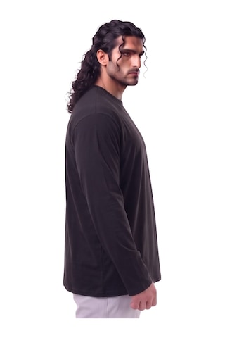 Erkek Büyük Beden 115 - 155 Kilo Arası Uygun Bedenli % 100 Pamuk Uzun Kol Bisiklet Yaka Sweatshirt Siyah