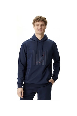 Nautica Nautıca Erkek Lacivert Standart Fıt Sweatshirt Çok Renkli