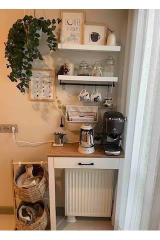 Kahve Köşesi Takımı - Ceviz 80 X 30 X 92