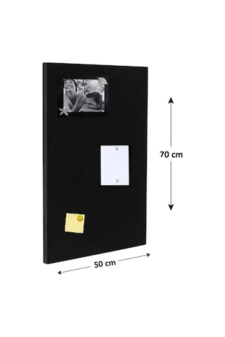 Dekoratif Mıknatıslı Magnet Panosu 50 x 70 CM Siyah