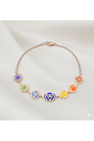 Ariş Pırlantalı 7 Çakra Bileklik Yaşam Enerjiniz Yenilensin