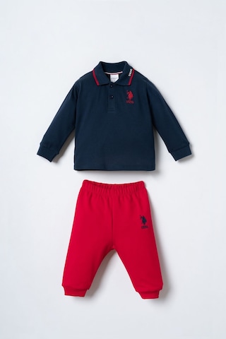 U.S. Polo Assn. Erkek Bebek Lacivert Uzun Kol Pijama Takım Usb3196-c-v2 Usb3196-c-v2
