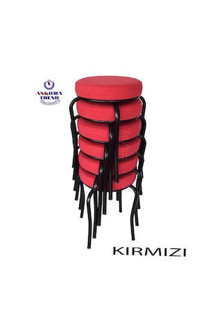 Tabure(Siyah Ayaklı) (6 Adet) - Mutfak Balkon Tabur...