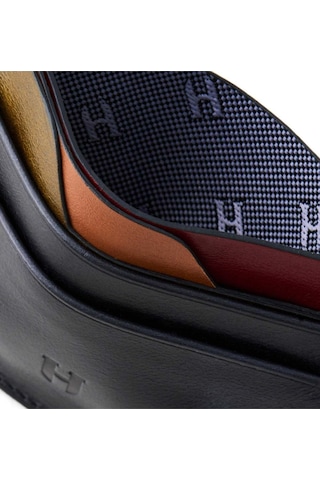 Elton Erkek Siyah Plus Color Deri İnce Tasarım Çok Bölmeli Rfid Korumalı Kartlık Siyah