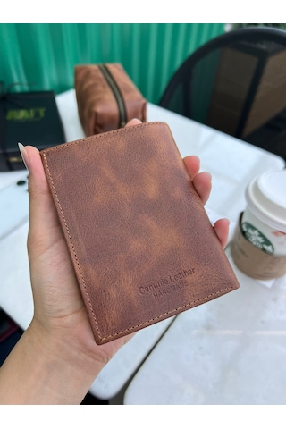 Mft Leather Hakiki Deri Erkek Cüzdan - Kartlıklı, İsim Yazılı, Kişiye Özel Gloria 1421 - Tiguan Taba Tiguan Taba