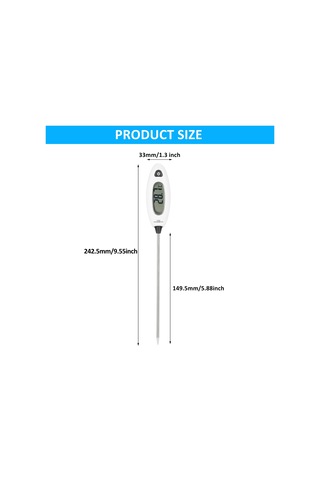 Springsun Gm1311 Anlık Okumalı Dijital Et Termometresi: Sıcaklık Kilitleme, Max/min, / , Pil Uyarısı, Otomatik Kapatma, Lcd