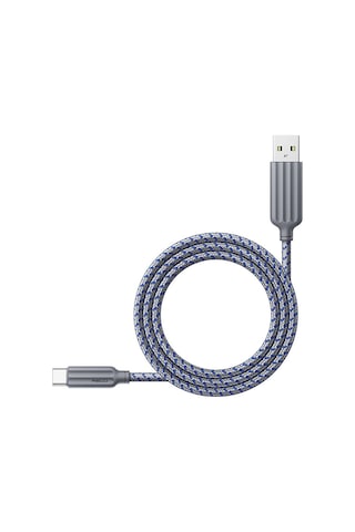 Recci RTC-N23C 3A Type-C To USB-A 1 M Hızlı Şarj Kablosu Gri