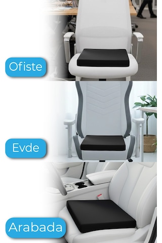 Viscofoam Kare Visco Ortopedik Oturma Minderi - Siyah