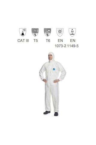 Tyvek 200  Easysafe Chf5 Tek Kullanımlık Koruyucu Tulum Tip 5-6