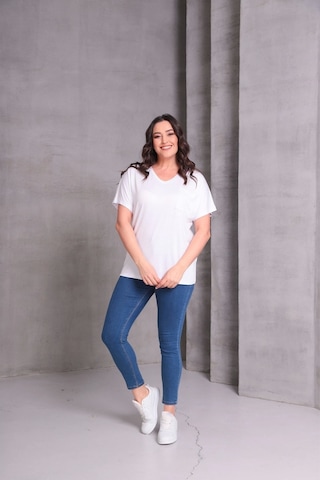 Cepli Basic Bluz Beyaz