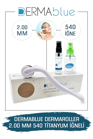 Dermablue 2.00mm Dermaroller 540 Titanyum Iğneli Orijinal Derma R