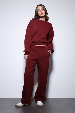 Antioch Basic Kadın Sweatshirt Bordo