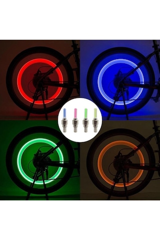 Pet Rock 1 Çift Led Işıklı Hareket Sensörlü Mavi Işıklı Bisiklet Araba Motor Sibop Kapağı Lambası Mavi