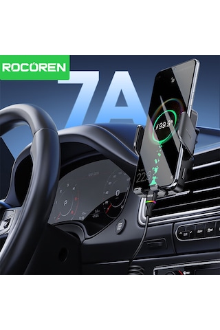 Rocoren 100w 7a Spiral Rgb Led Işıklı Spiral Type-c Hızlı Şarj Ve Data Kablosu 1.6 Metre