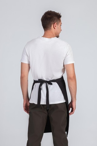 Erkek Belden Bağlamalı Barista Şef Mutfak Önlüğü Siyah